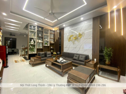 Sofa Gỗ 2 Văng Mẫu Đùi Gà